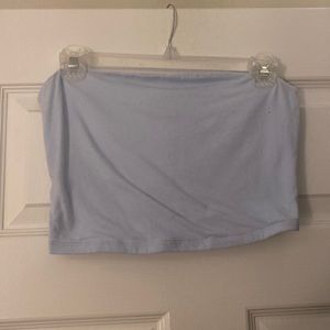 Baby blue tube top from garage